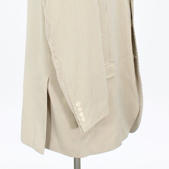 Lineage 46L 36x30 Beige Striped 3-Button Suit R315 - Picture 10 of 15